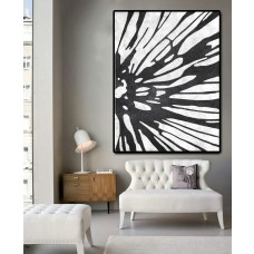Huge Abstract Painting On Canvas, Vertical Canvas Painting, Extra Large Wall Art, Large Abstract canvas art Flower, Handmade