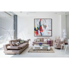 Handmade Large Contemporary Art Canvas PaintingAcrylic Painting, Abstract Canvas Art - By Leo