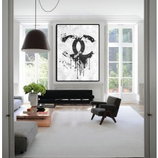 Extra Large Abstract Painting On Canvas, Textured Painting Canvas Art, Black And White Channel Original Art Handmade.