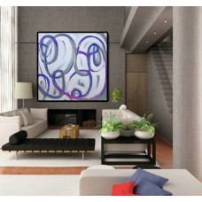 Hand Made Large Acrylic Painting On Canvas, Abstract Painting Canvas Art. Large Wall Art Canvast - By Biao