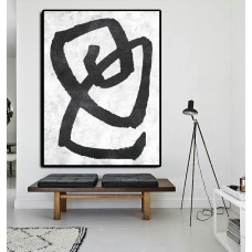 Extra Large Abstract Painting On Canvas, Textured Painting Canvas Art, Black And White Original Art Handmade.