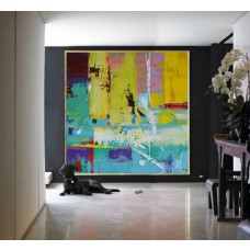 Handmade Large Contemporary Art Canvas PaintingAcrylic Painting, Abstract Canvas Art - By Leo