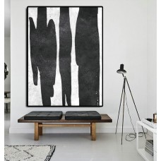 Extra Large Painting On Canvas, Textured Painting Canvas Art, Black And White Original Art Handmade.
