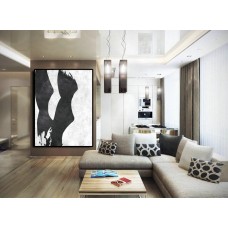 Extra Large Painting On Canvas, Textured Painting Canvas Art, Black And White Original Art Handmade.