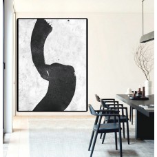 Large Painting On Canvas, Textured Painting Canvas Art, Black And White Original Art.