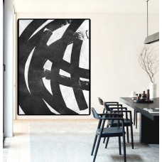 Extra Large Painting On Canvas, Textured Painting Canvas Art, Black And White Original Art Handmade.