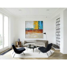 Original Abstract Painting Extra  Handmade Acrylic Painting, Modern Artt - By Biao