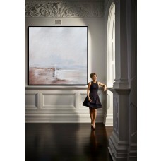 Large Abstract Painting Canvas Art, Landscape Painting On Canvas, Acrylic Painting Wall Art By Dao. White Brown Blue.