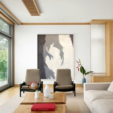 Large Large Abstract canvas art Oil Painting On Canvas, Original Contemporary Art Canvas Painting. Black white gray.