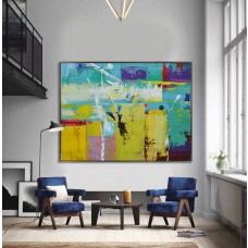 Handmade Extra Large Contemporary Painting, Huge Abstract Canvas Art, Original Artwork - By Leo