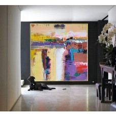 Handmade Large Contemporary Art Canvas PaintingAcrylic Painting, Abstract Canvas Art - By Leo