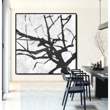 Large Abstract Painting Canvas Art, Landscape Painting On Canvas, Handmade Original Art Abstract Tree.