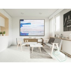 Large Palette Knife Painting on Canvas, Hand-painted Contemporary Art, Original Painting by Leo