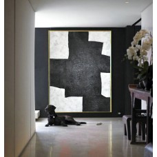 Modern Abstract Painting, Original Minimalist Art, Geometric Art, Large Canvas Art.
