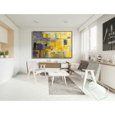 Large Palette Knife Painting on Canvas, Hand-painted Contemporary Art, Original Painting by Leo