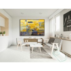 Large Palette Knife Painting on Canvas, Hand-painted Contemporary Art, Original Painting by Leo