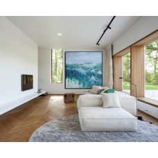 Large Abstract Landscape Oil Painting, Hand-painted Canvas Art - By Jackson