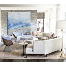 Large Abstract Landscape Oil Painting on Canvas. Original Art by Jackson