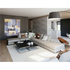 Palette Knife Painting On Canvas, Hand Paint Large Clean Modern Art by Leo 