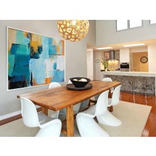 Palette Knife Painting, Huge Abstract Canvas Art, Original Artwork by Leo. Hand paint. blue, green, yellow, etc.