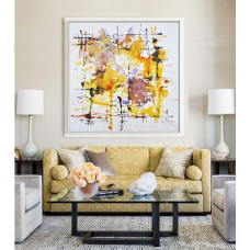 Large Contemporary Art Original Oil Painting On Canvas. One-of-a-kind, IN STOCK, 40"X40"/102x102cm.