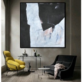 Large Abstract Painting Canvas Art, Acrylic Painting, Hand Painted Large Abstract canvas art, Red, black white.